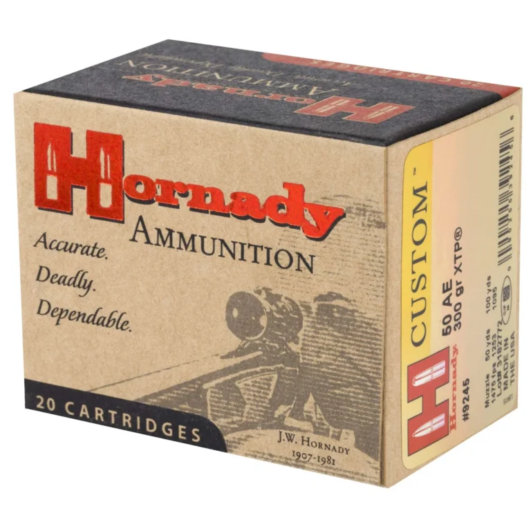 HORNADY CUSTOM 50AE 300GR HTP-HP 20RD BX 200RD CASE
