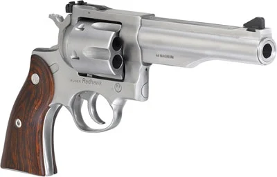 RUGER REDHAWK 44 REM MAG 5.5" - STAINLESS WOOD ADJUSTABE - Image 2