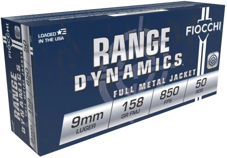FIOCCHI 9MM LUGER 158GR FMJ SUBSNC 50RD BX 1000RD CASE